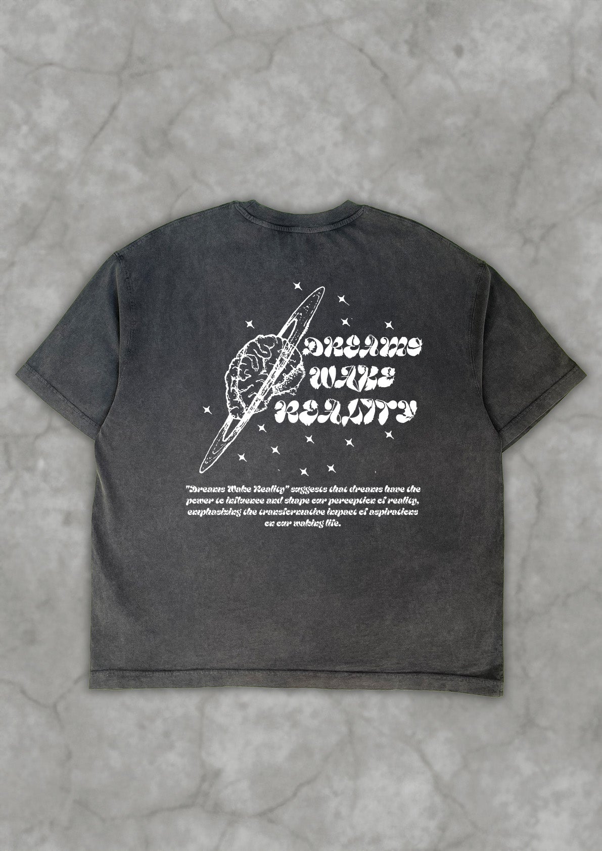 DREAMS MAKE REALITY | WASHED BLACK TEE